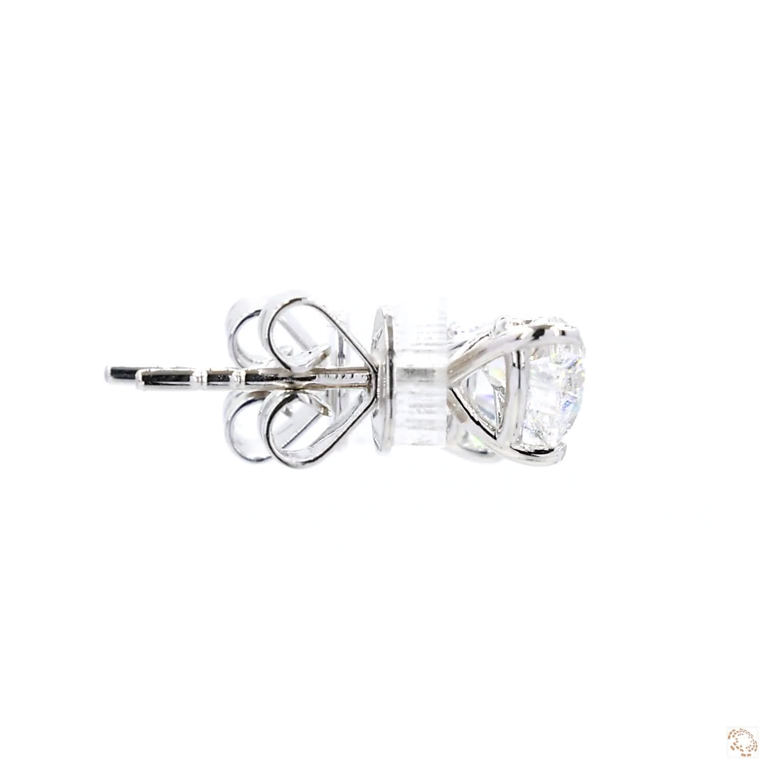 Heart Shape Diamond Stud Earring (0.7 ct. per diamond)
