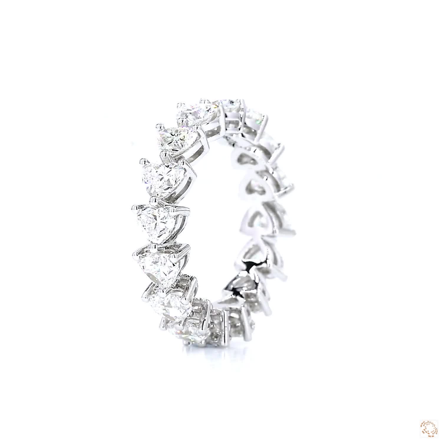 Heart Diamond Eternity Ring (0.25ct per diamond)