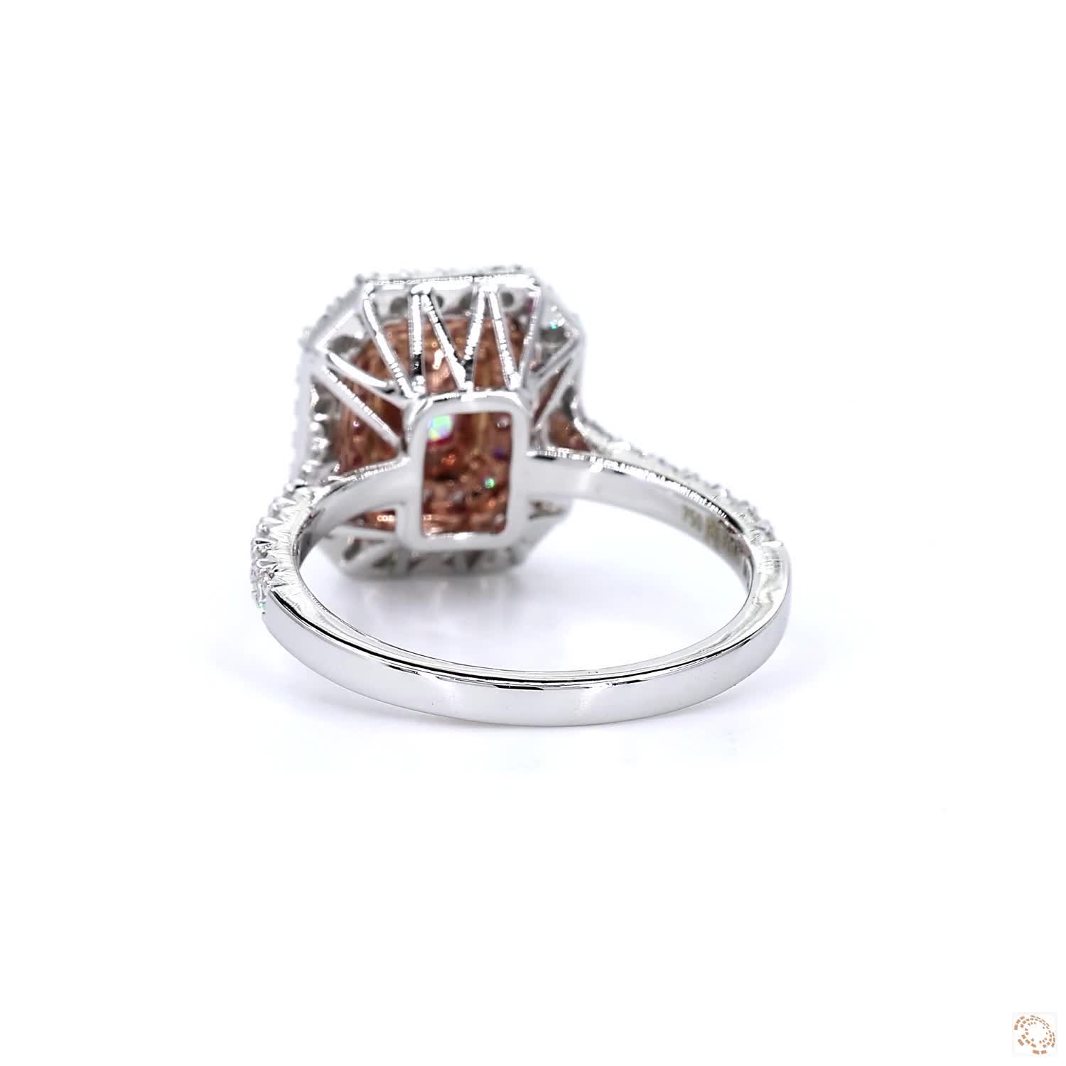 Radiant Cut Pink Diamonds Engagement Ring