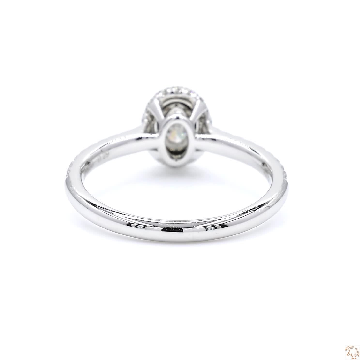 Oval Shape Micro Pave Diamond Ring