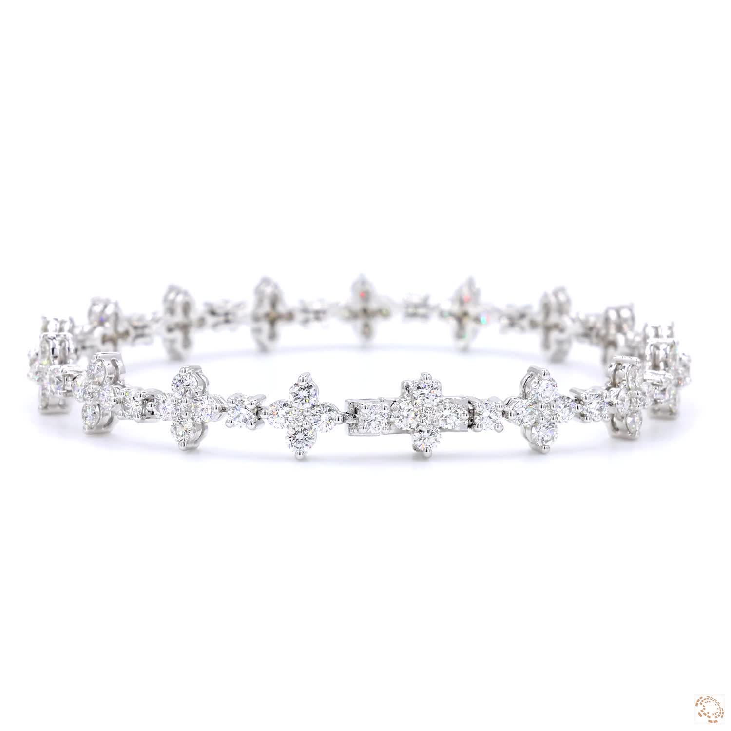 Flower Diamond Tennis Bracelet (4.35 ct tw.)