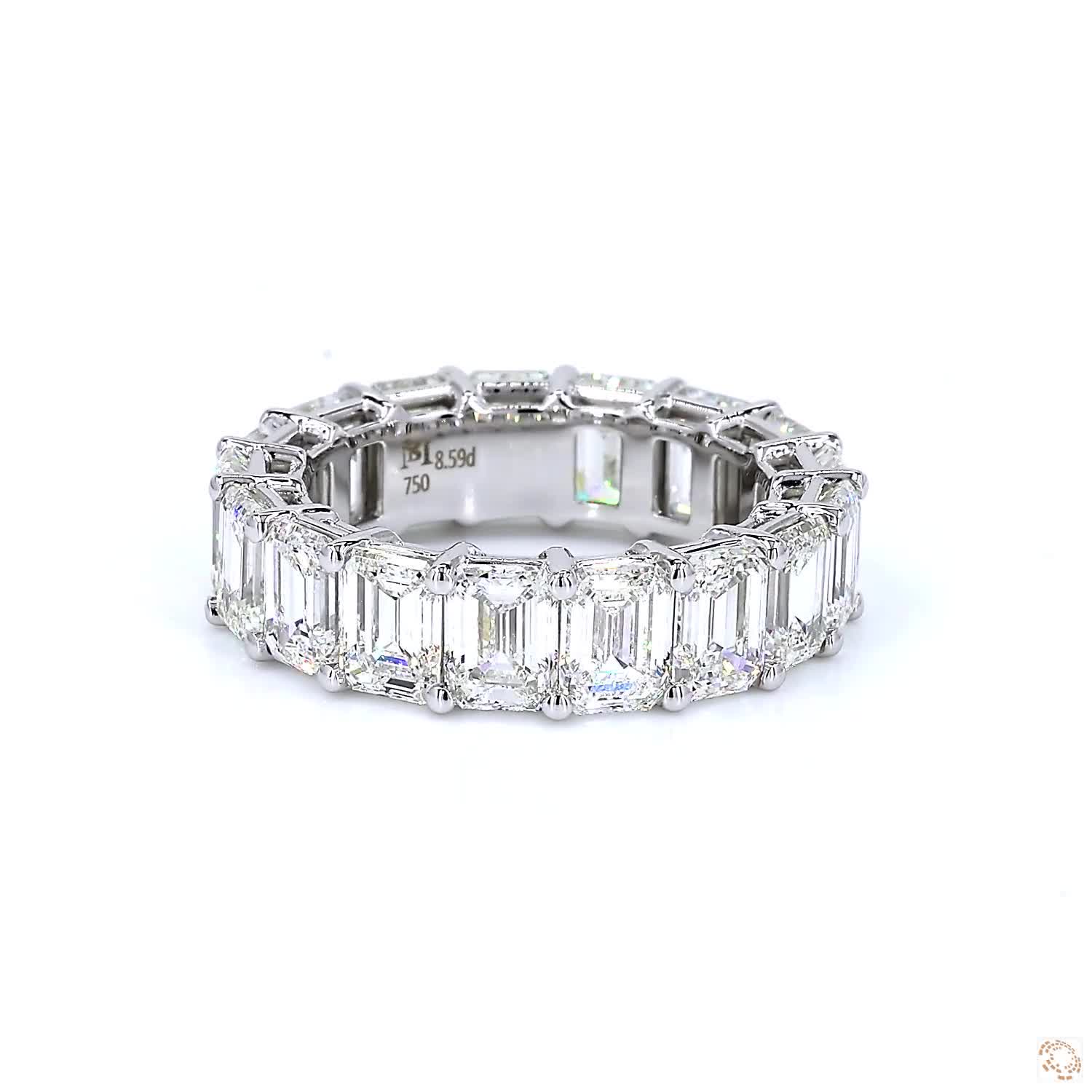 Emerald Diamond Eternity Ring (0.5ct per diamond)
