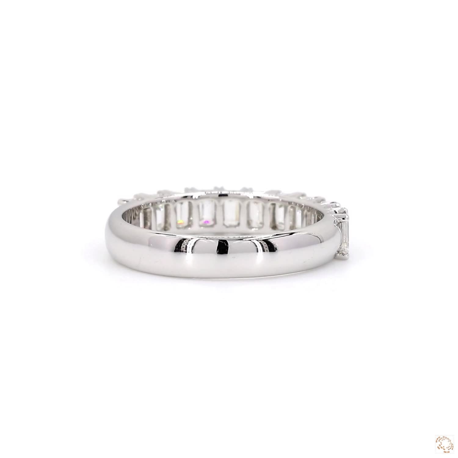 Emerald-Cut Half Eternity Ring (0.12 ct per diamond)