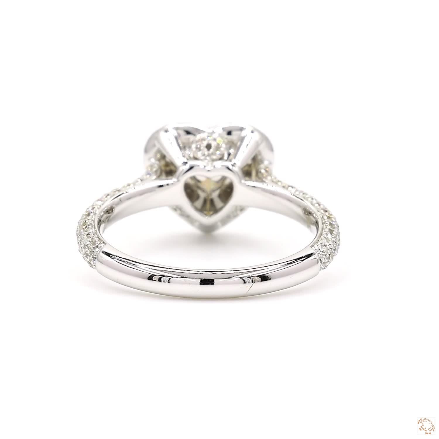 Fancy Yellow Heart Shape Diamond Engagement Ring