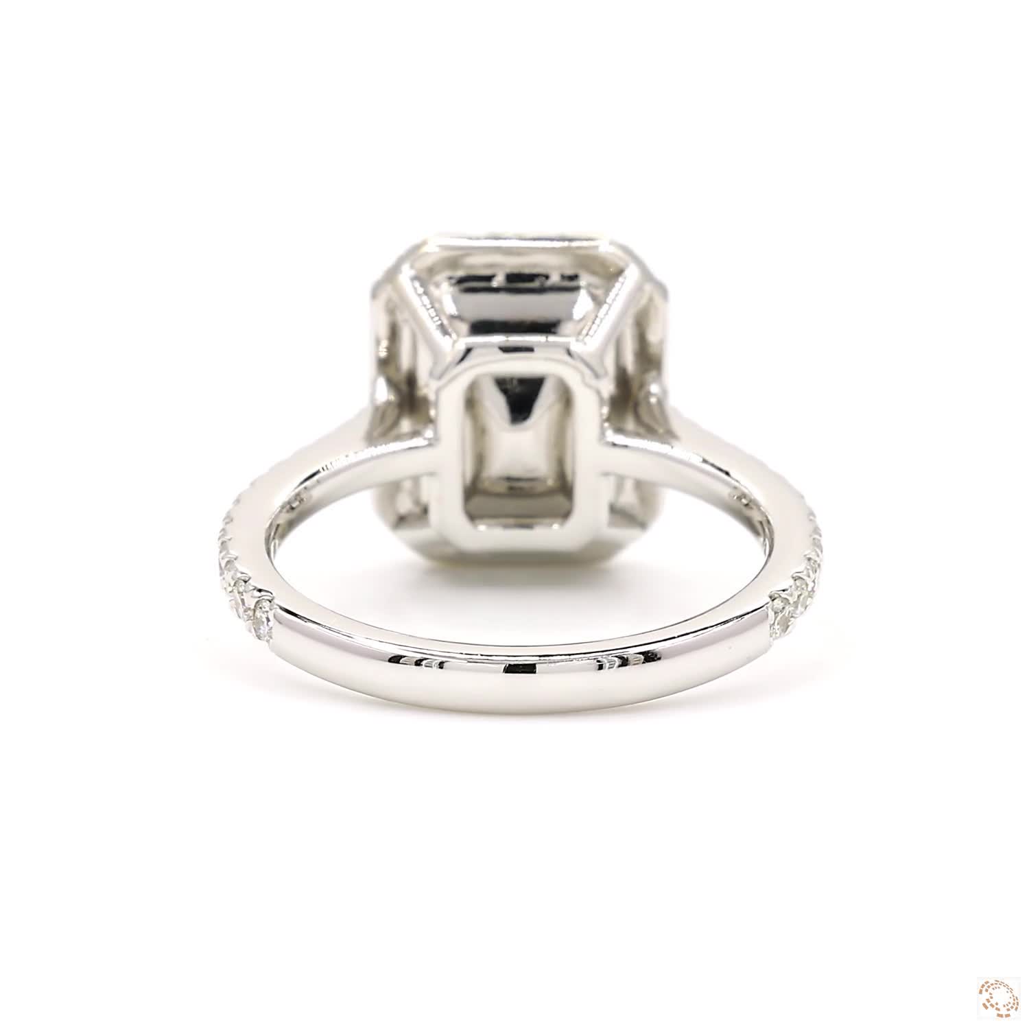 UV Light Yellow Radiant Diamond Halo Ring