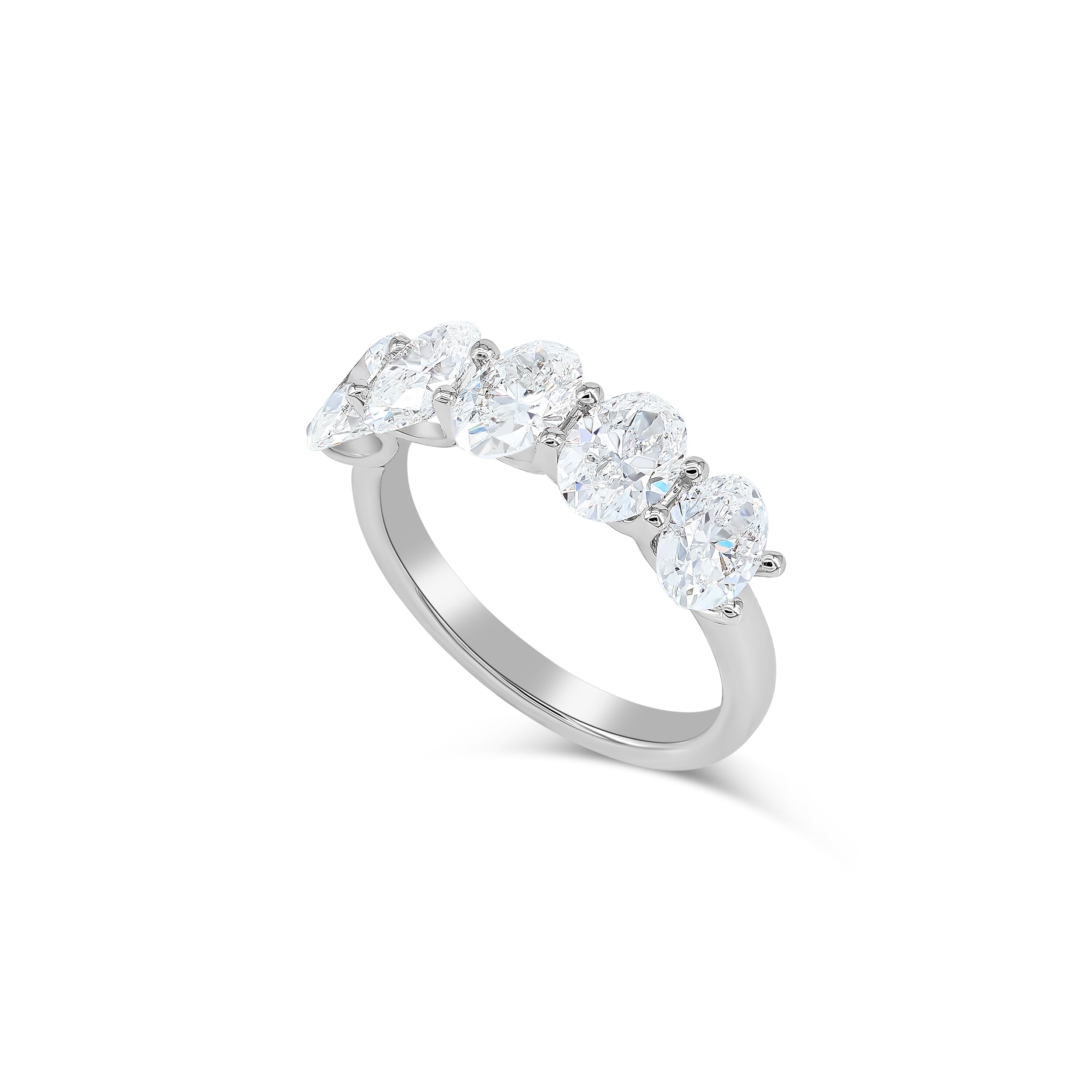 Oval Shape Diamonds 5-Stones Ring (0.5ct per diamond)