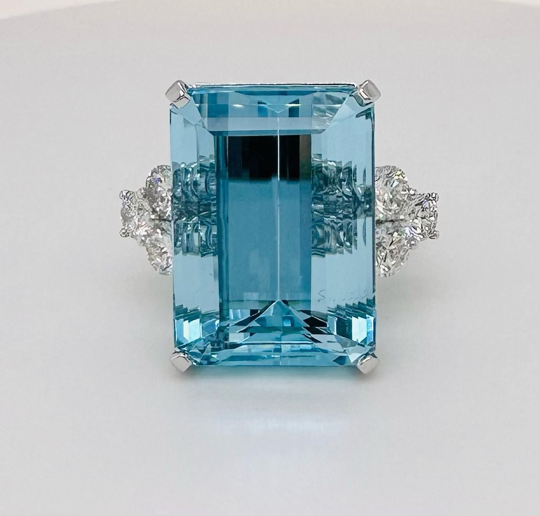 Santa Maria Aquamarine Diamond Ring