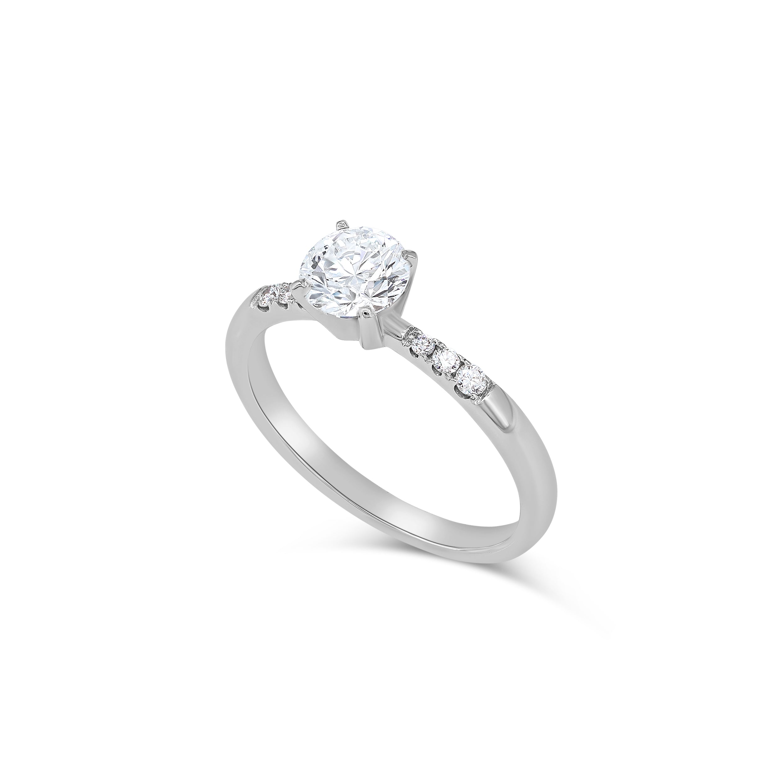 Solitaire Round Diamond Ring (0.77ct per diamond)