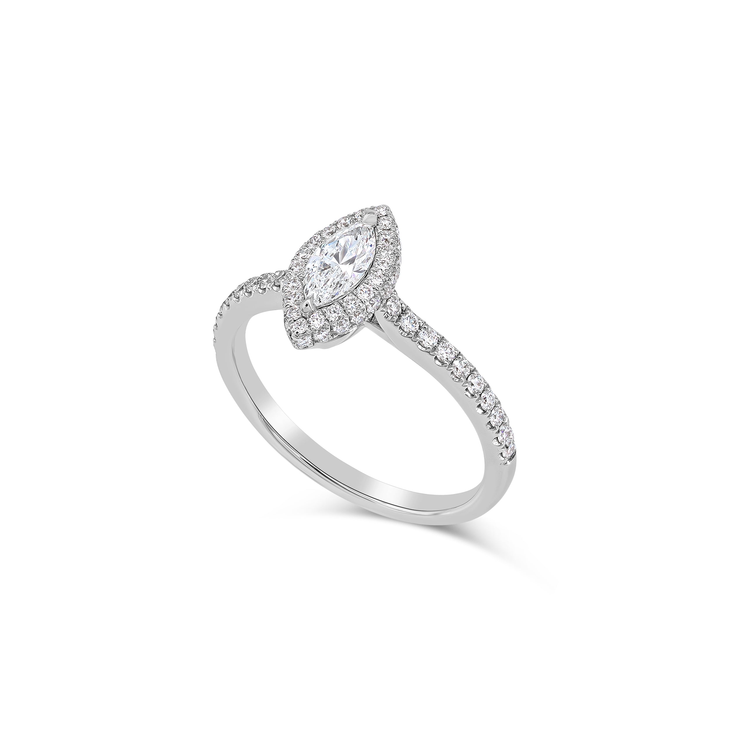 Marquise Shape Micro Pave Diamond Ring