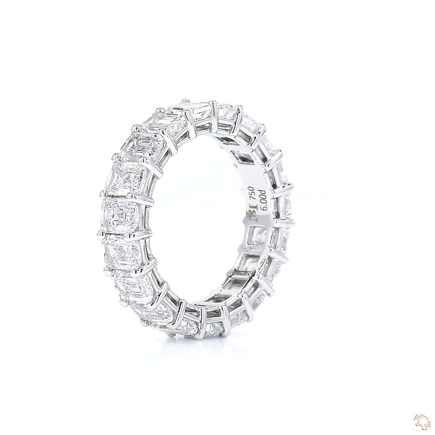 Emerald Diamond Eternity Ring (0.3ct per diamond)