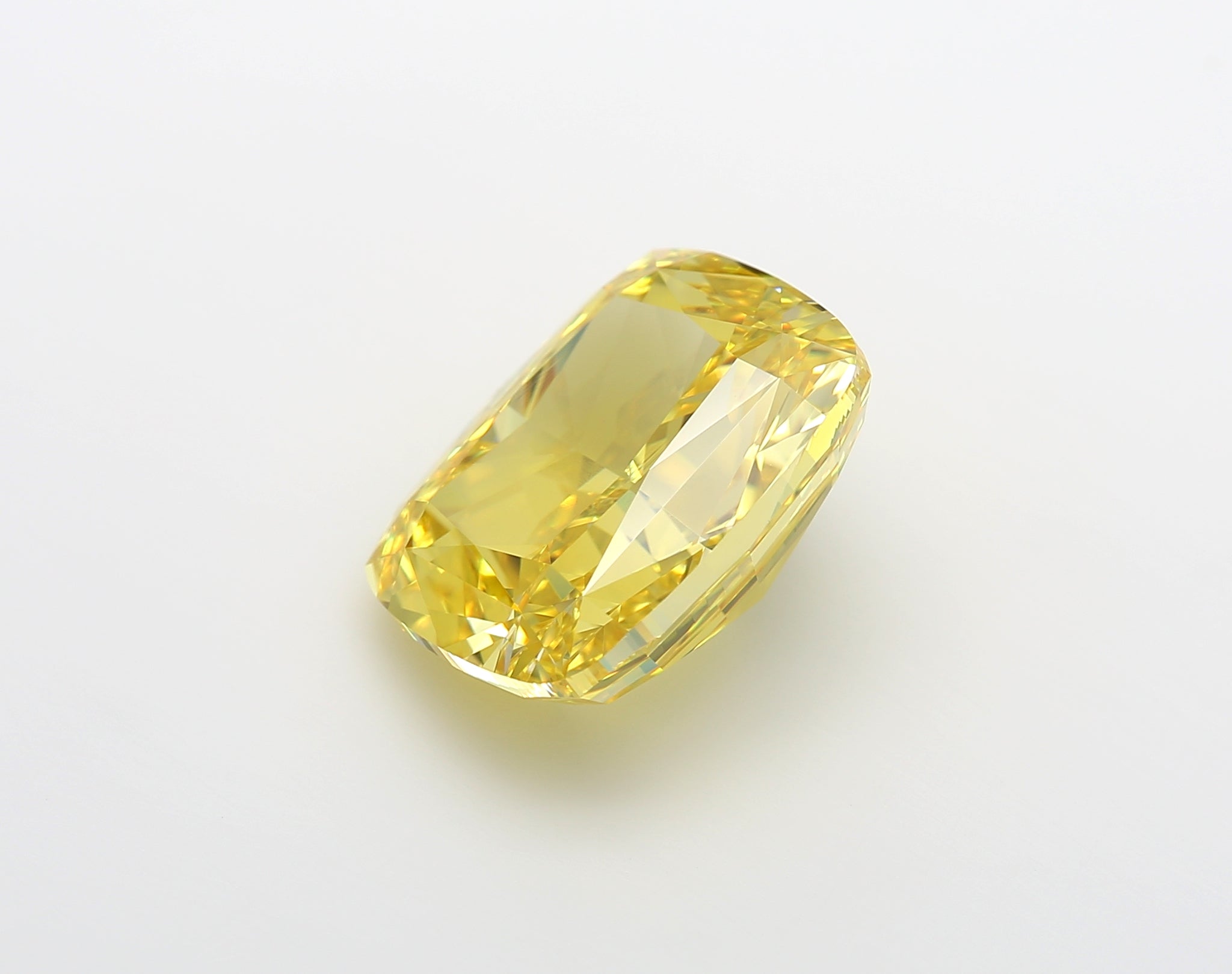 Zimmi 7 Carat Fancy Vivid Yellow Cushion Diamond GIA