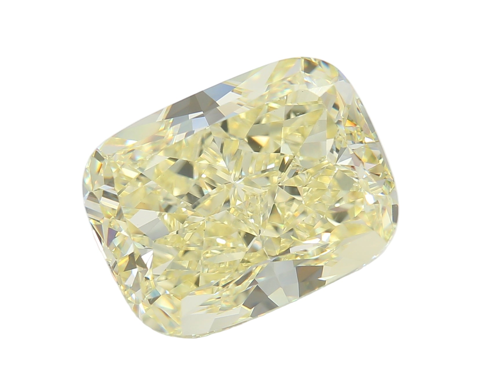 18 Carat Fancy Yellow Cushion Diamond VS2 GIA