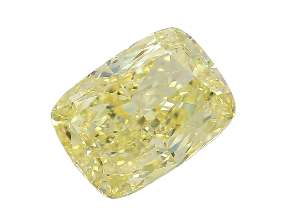 5 Carat Fancy Intense Yellow Cushion Diamond VVS2 GIA