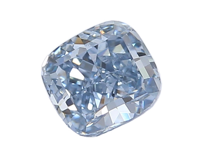 0.50 Carat Fancy Intense Blue Cushion Diamond VS2 GIA