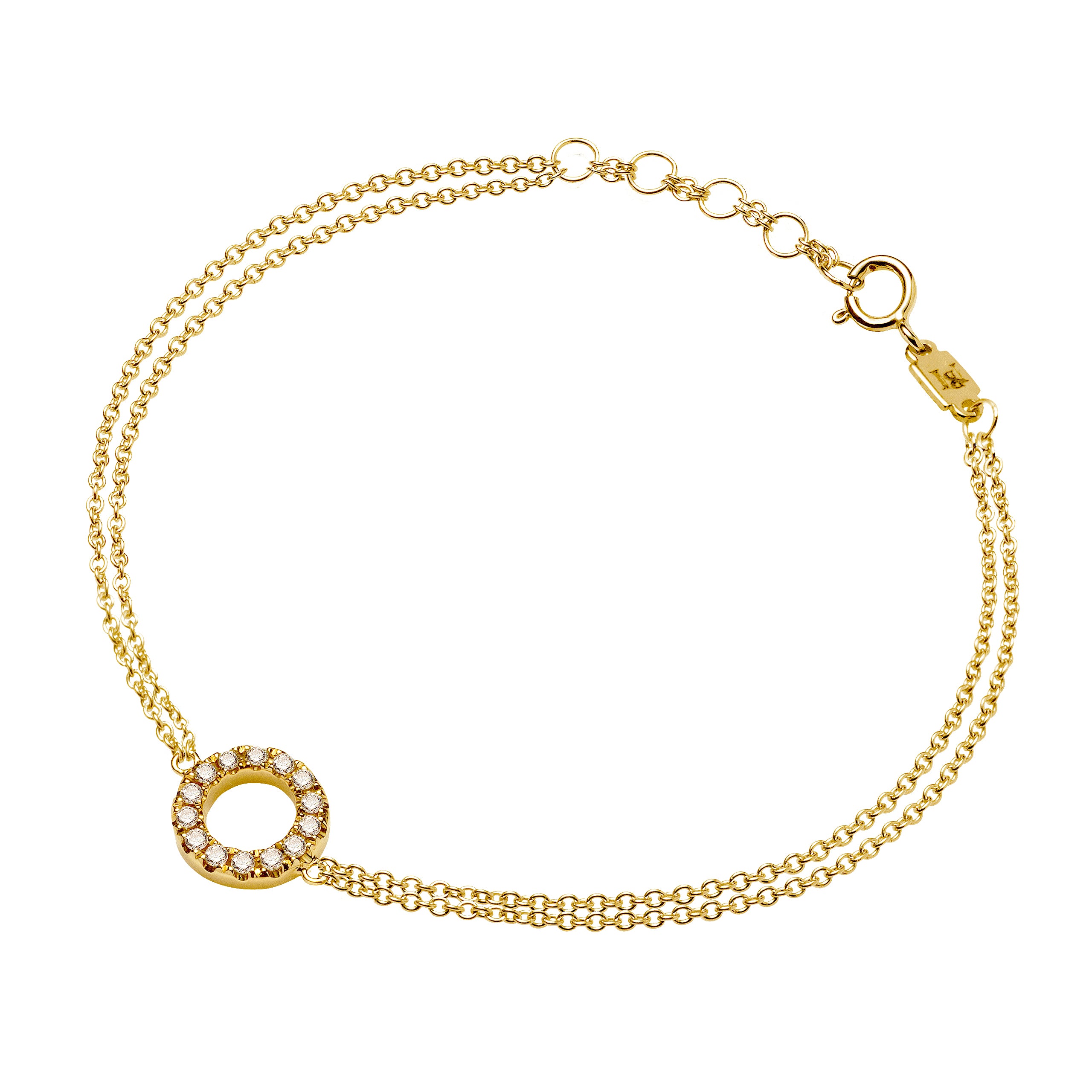 18K Gold & Diamonds Geometric Bracelet