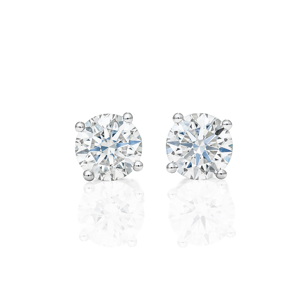 4-Prong Diamond Stud Earrings (2.01 ct. per diamond)