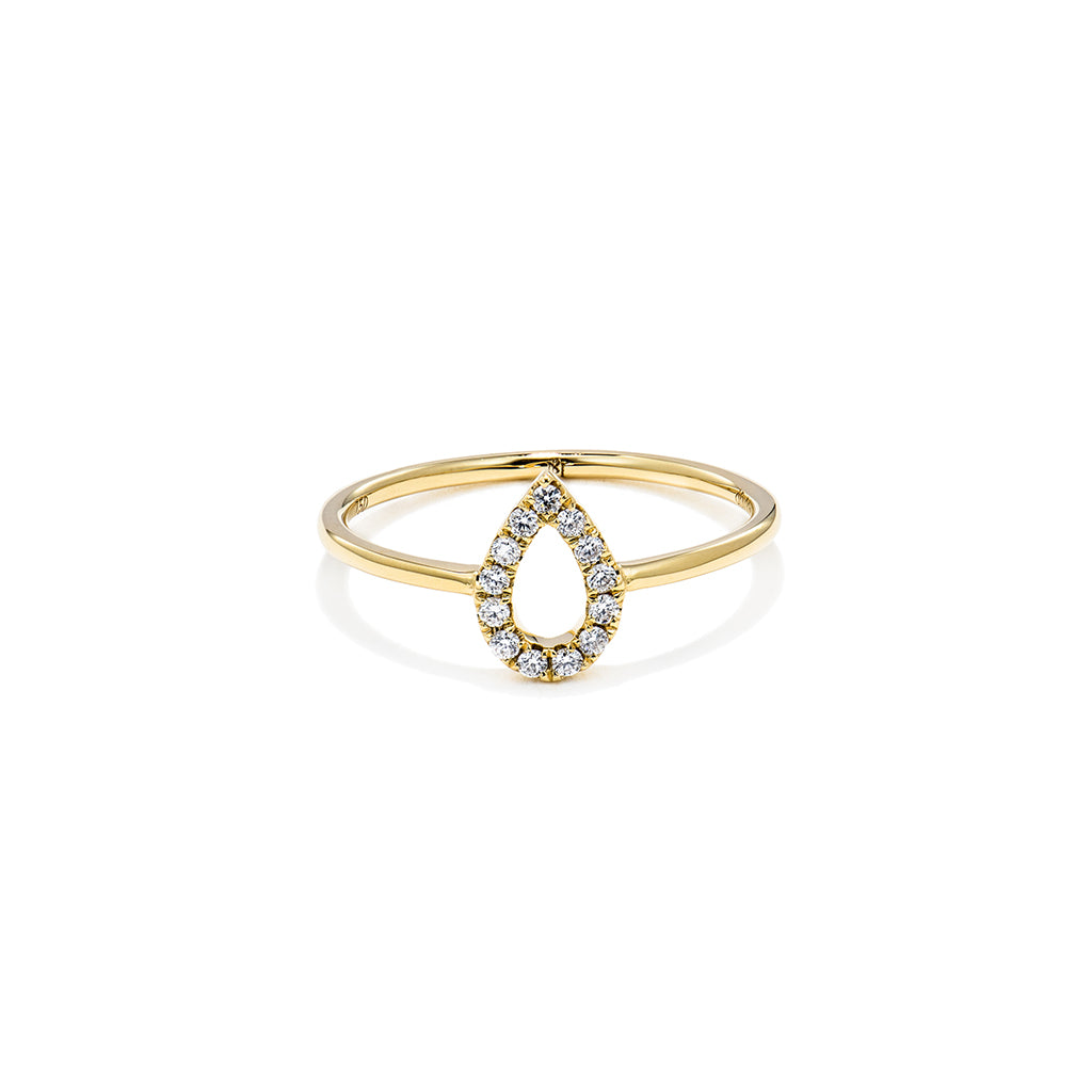 Pear Shape Diamond Ring - Mini