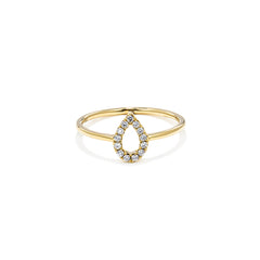 Pear Shape Diamond Ring - Mini