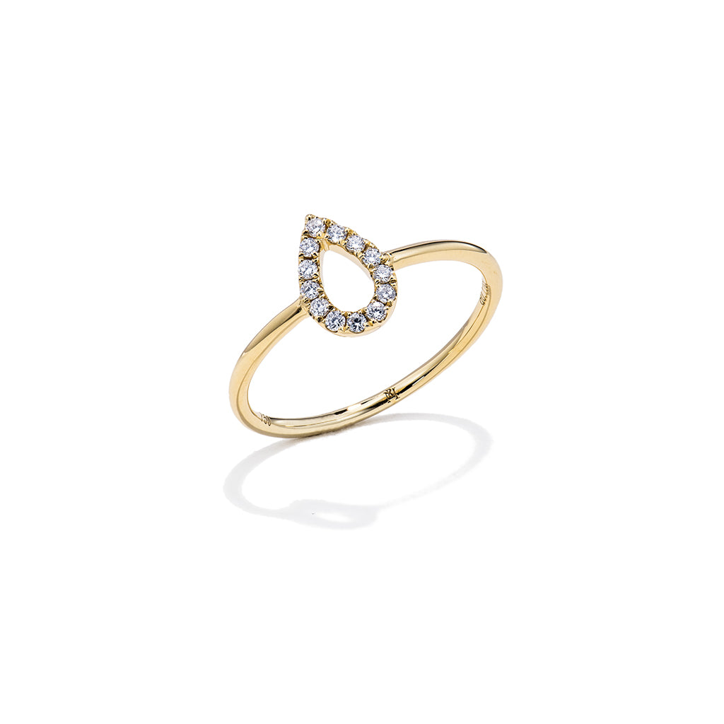 Pear Shape Diamond Ring - Mini