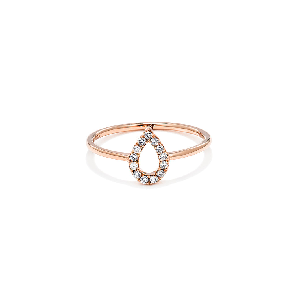 Pear Shape Diamond Ring - Mini