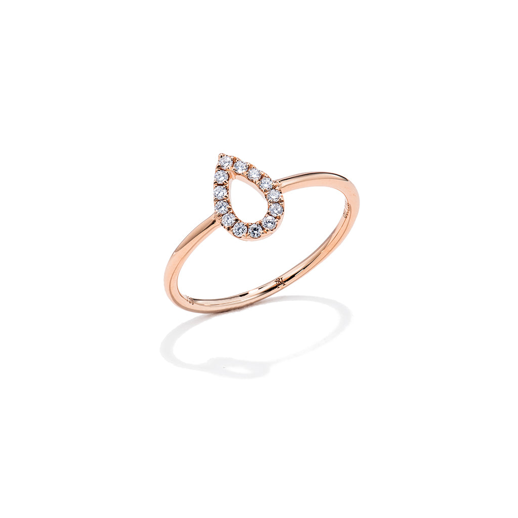 Pear Shape Diamond Ring - Mini