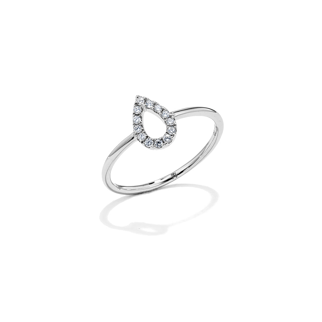 Pear Shape Diamond Ring - Mini
