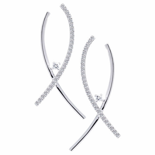 XCross Diamond Earrings