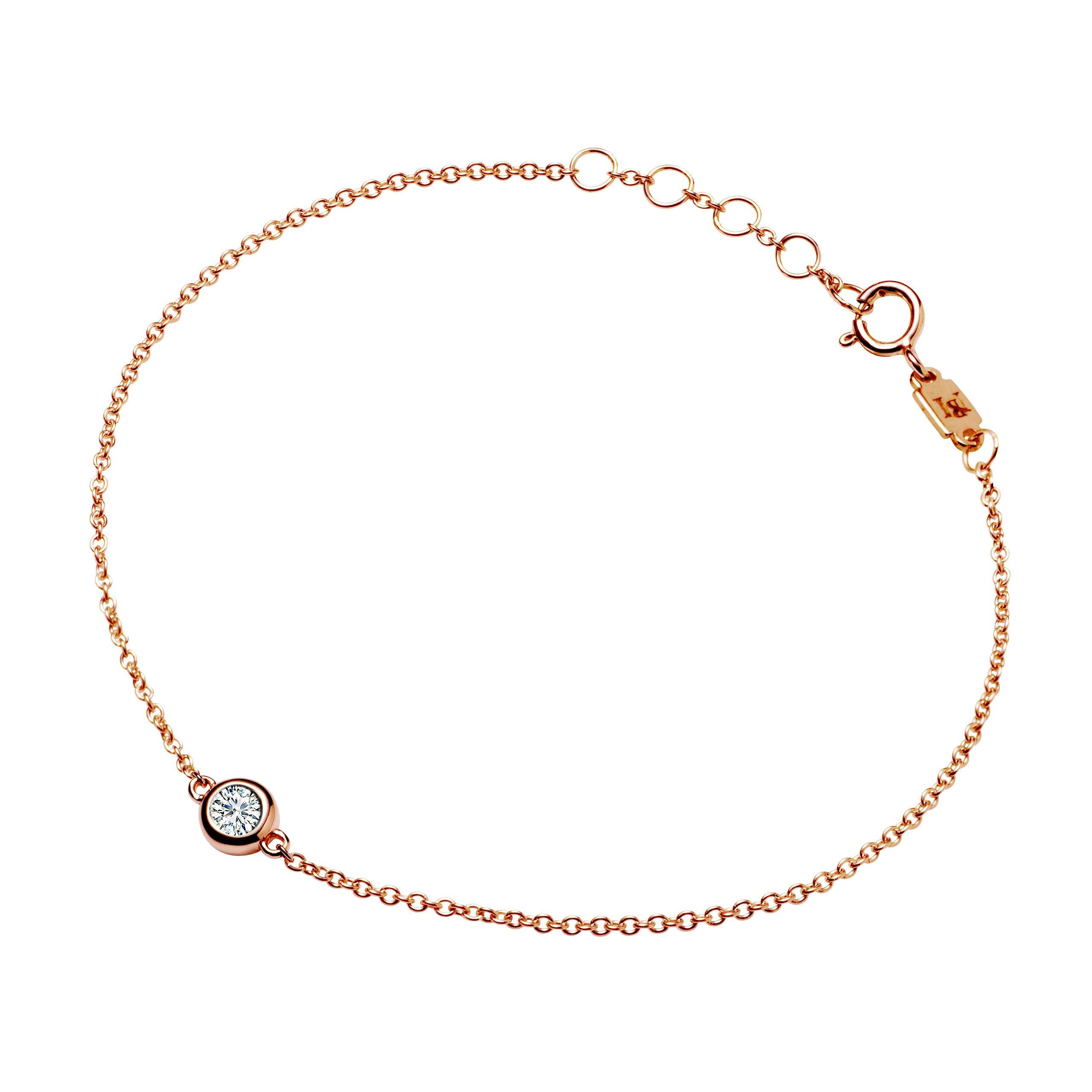 18K Gold & Solitaire Diamond Bracelet