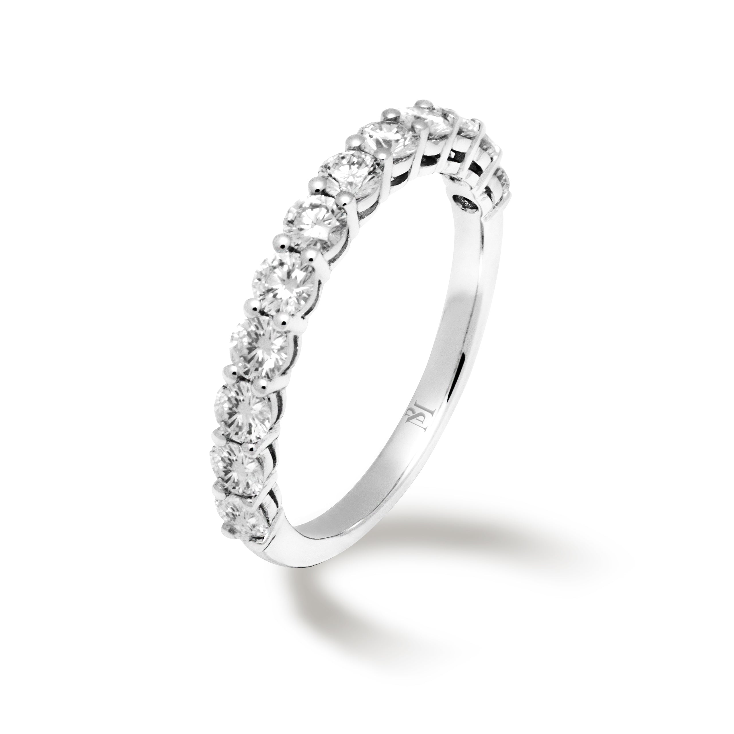 Floating Diamonds Half Eternity Ring