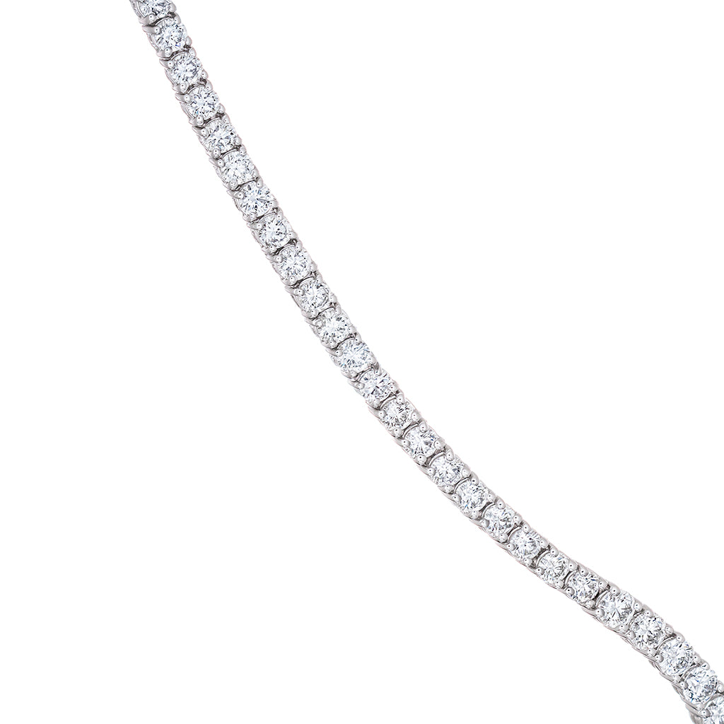 V Shape Eternal Round Brilliant Diamond Necklace