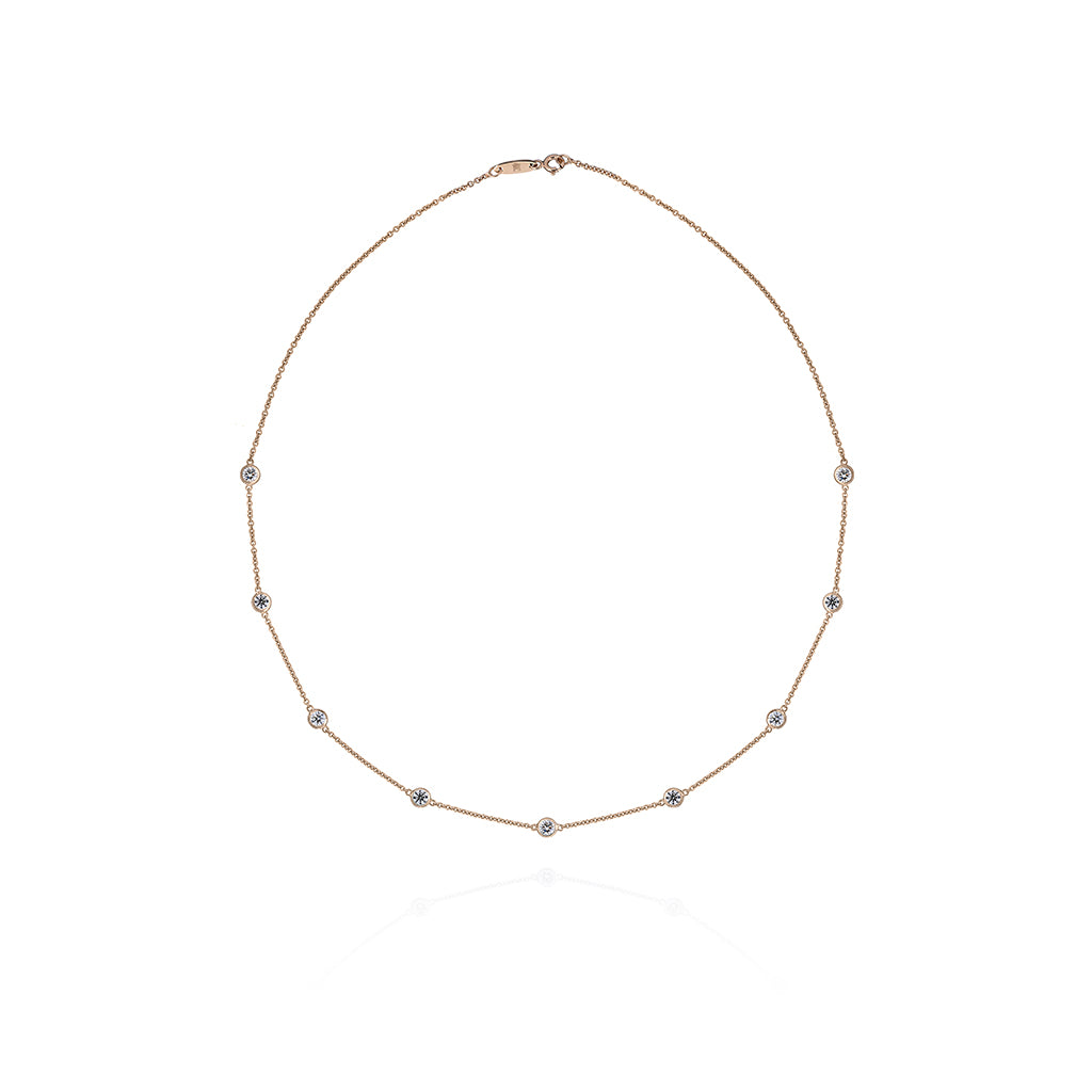 18K Gold Bezel-Set Diamond Choker (1.36 carat)