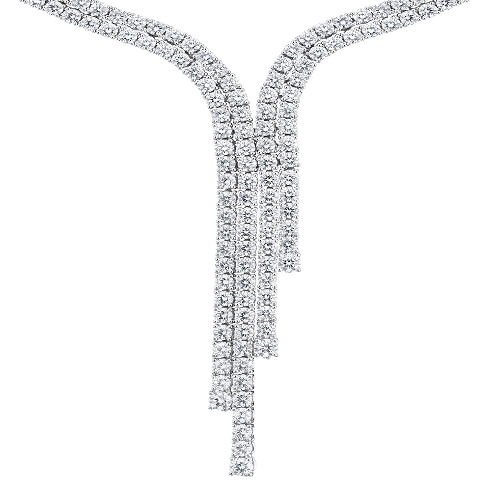 Two Lines Tennis Eternal Diamond Necklace