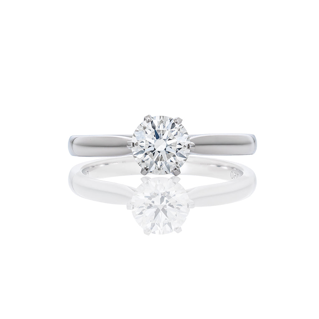 Classic Solitaire Six Prongs Diamond Ring