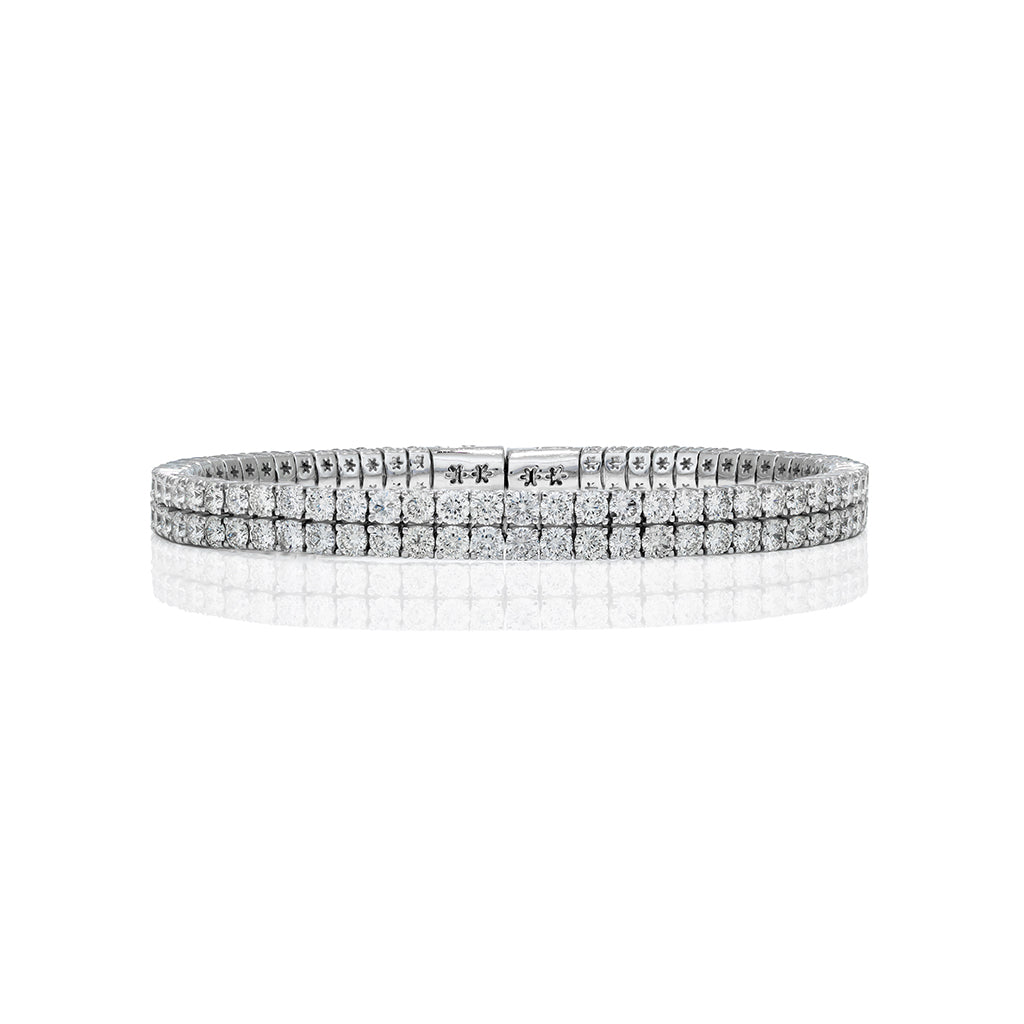 Two Row Diamond Bangle (18.40 ct. tw.)