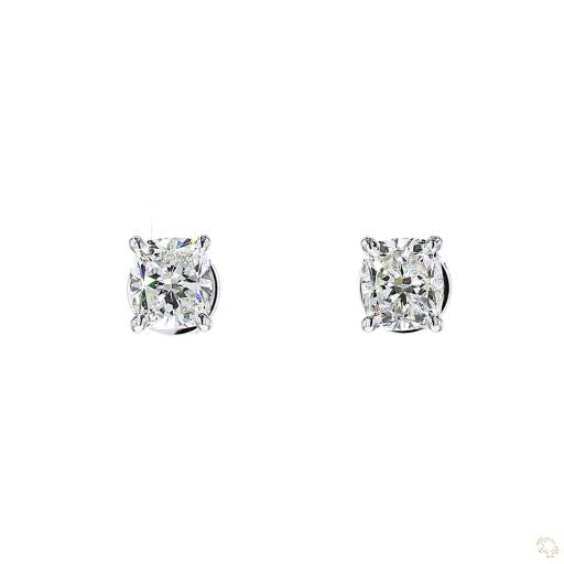 Cushion Cut Diamond Stud Earrings