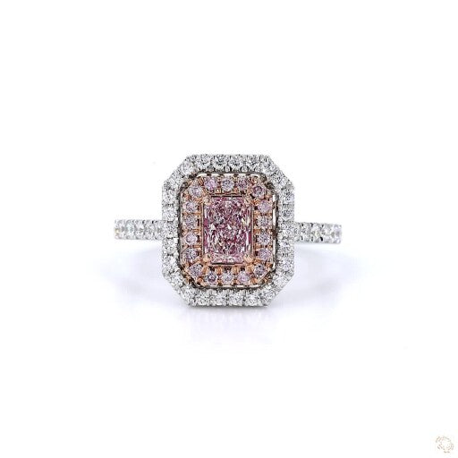 Radiant Cut Pink Diamonds Engagement Ring