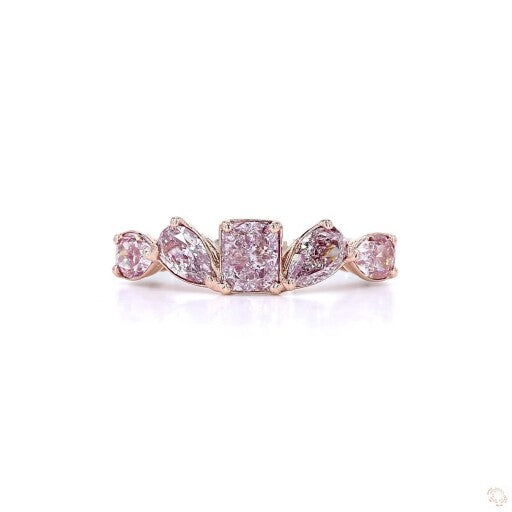 Radiant & Pears Pink Diamond Ring