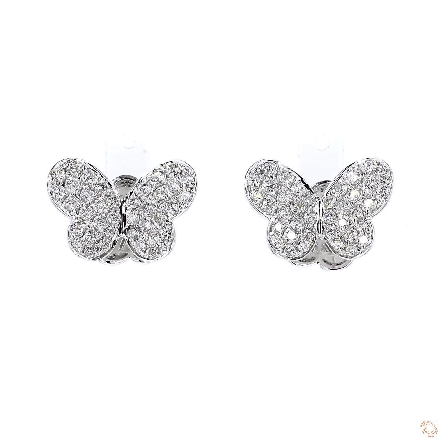 Double Butterfly Diamond Stud Earrings (0.46 ct. tw.)