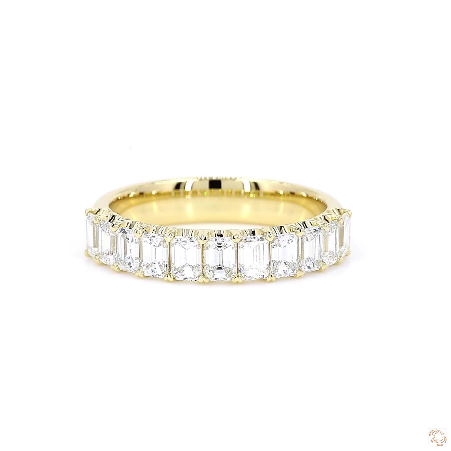 Emerald Cut Half Eternity Ring (0.12 ct per diamond)