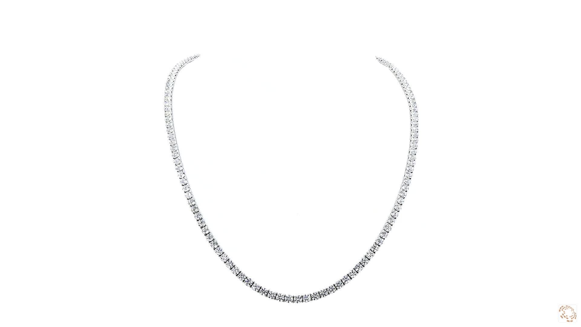 Classic Diamond Tennis Necklace (0.07 ct per diamond)