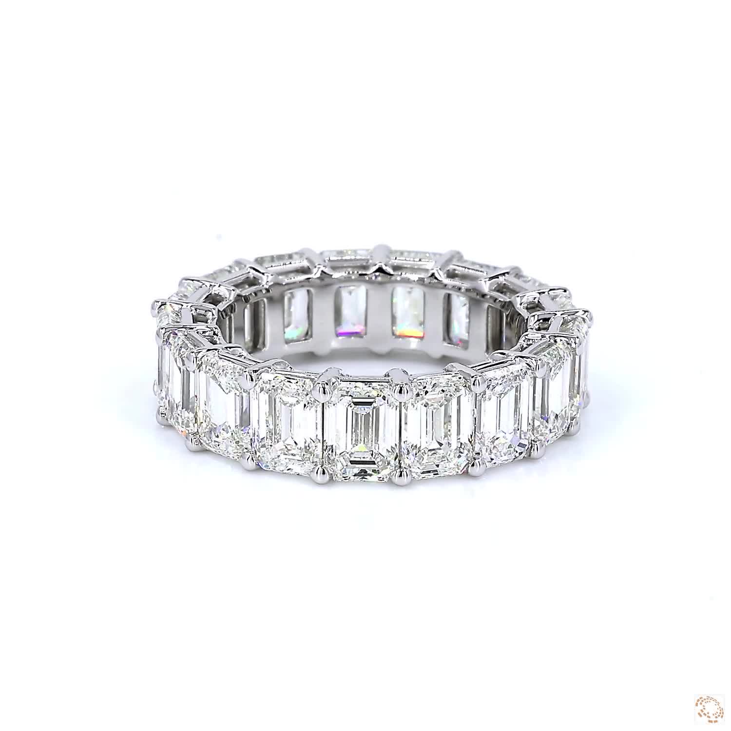 Emerald Diamond Eternity Ring (0.5ct per diamond)