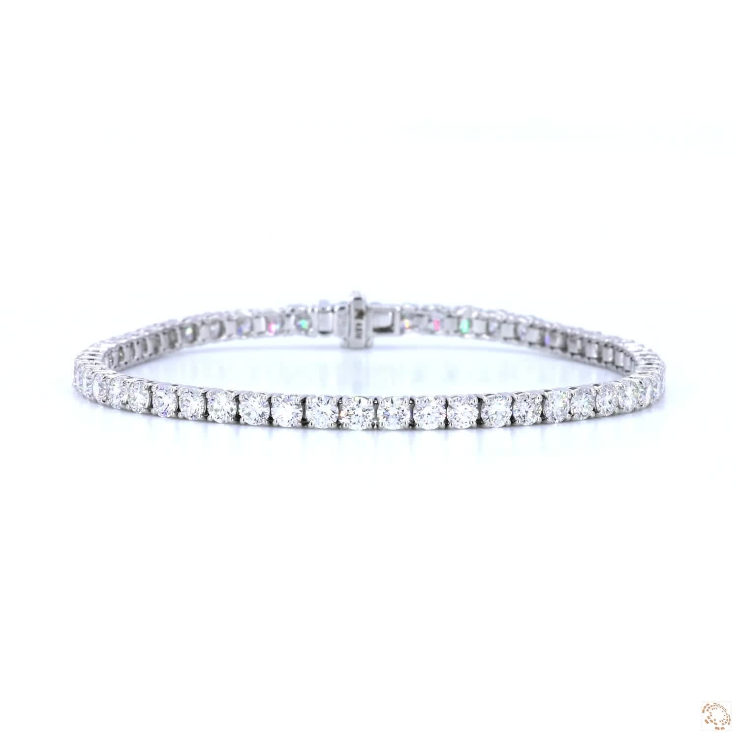 4-Prong Classic Diamond Tennis Bracelet (0.08 ct per diamond)