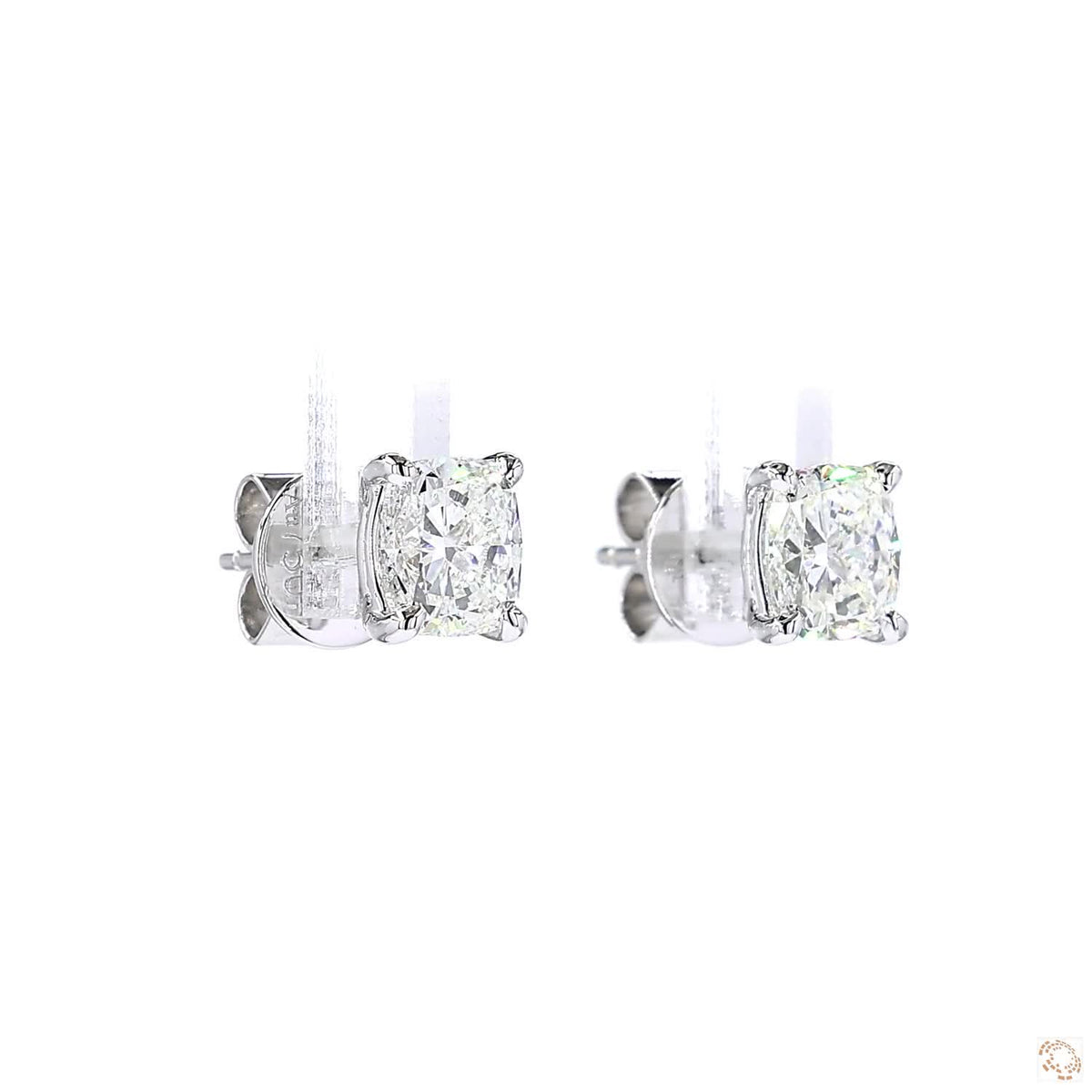 Cushion Cut Diamond Stud Earrings