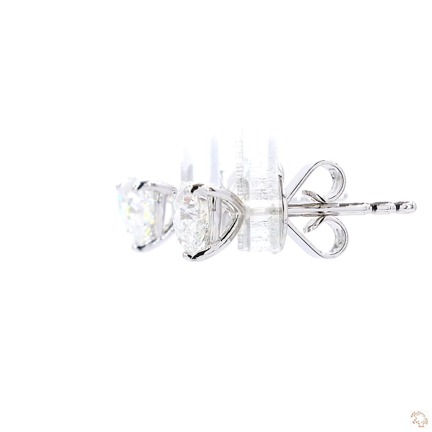 Heart Shape Diamond Stud Earring (0.5 ct. per diamond)