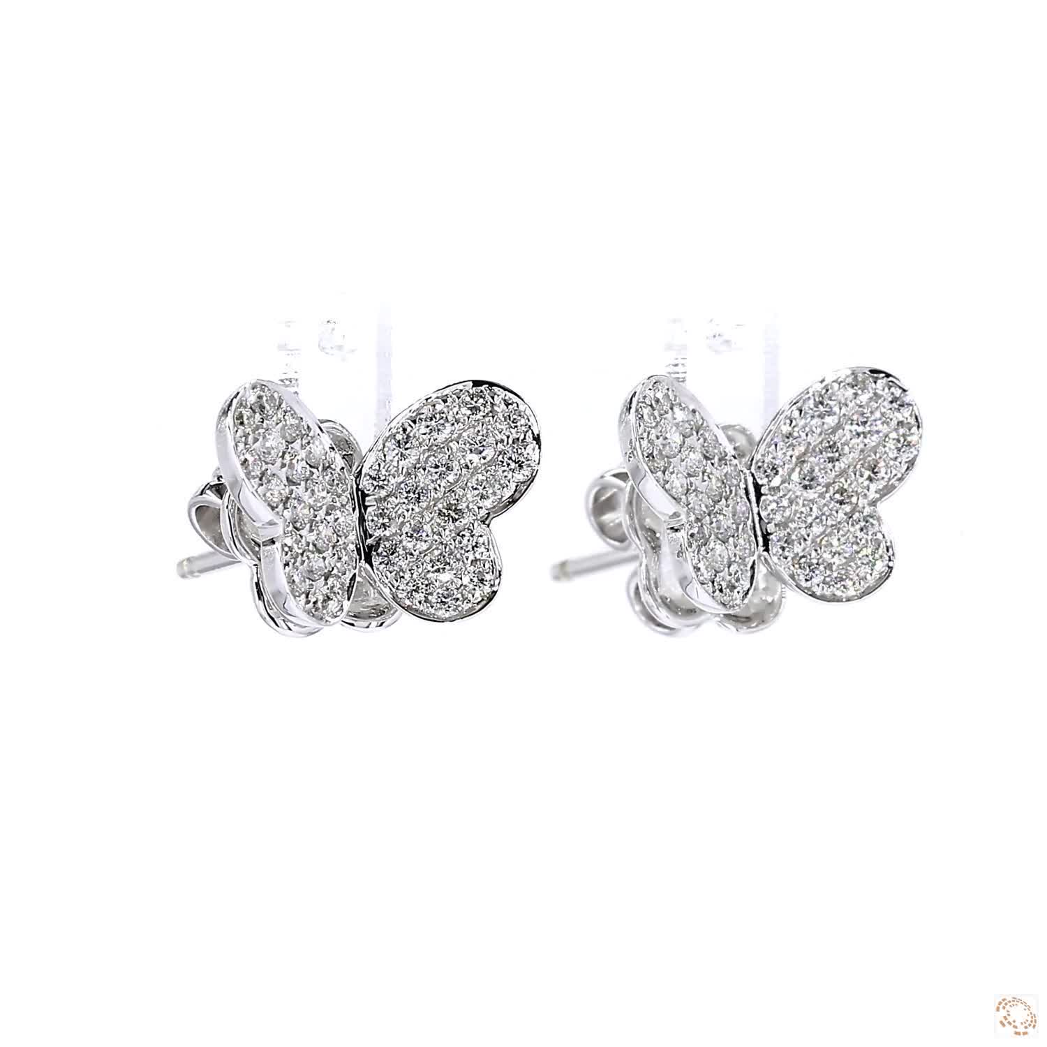 Double Butterfly Diamond Stud Earrings (0.46 ct. tw.)
