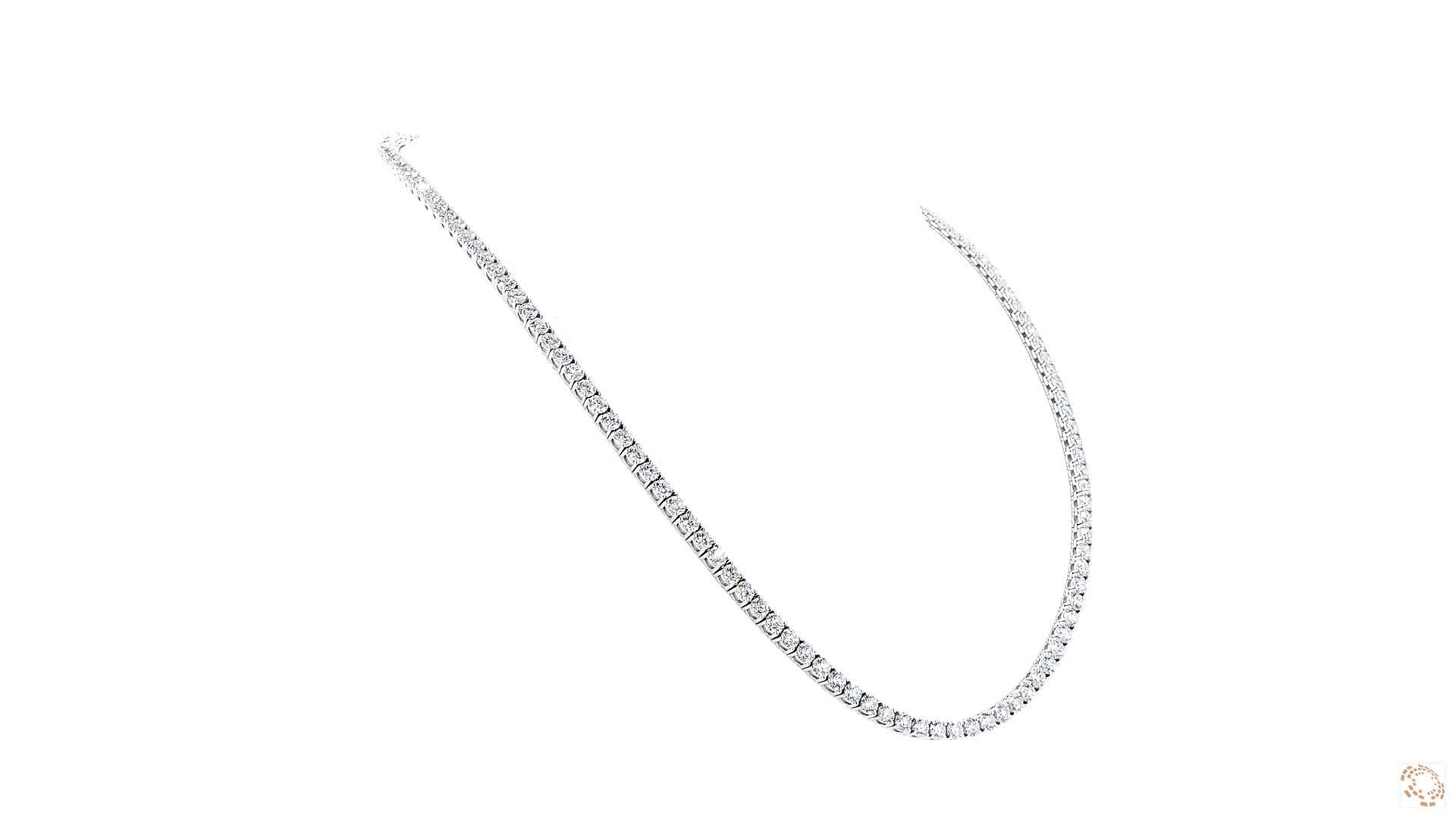 Classic Diamond Tennis Necklace (0.07 ct per diamond)