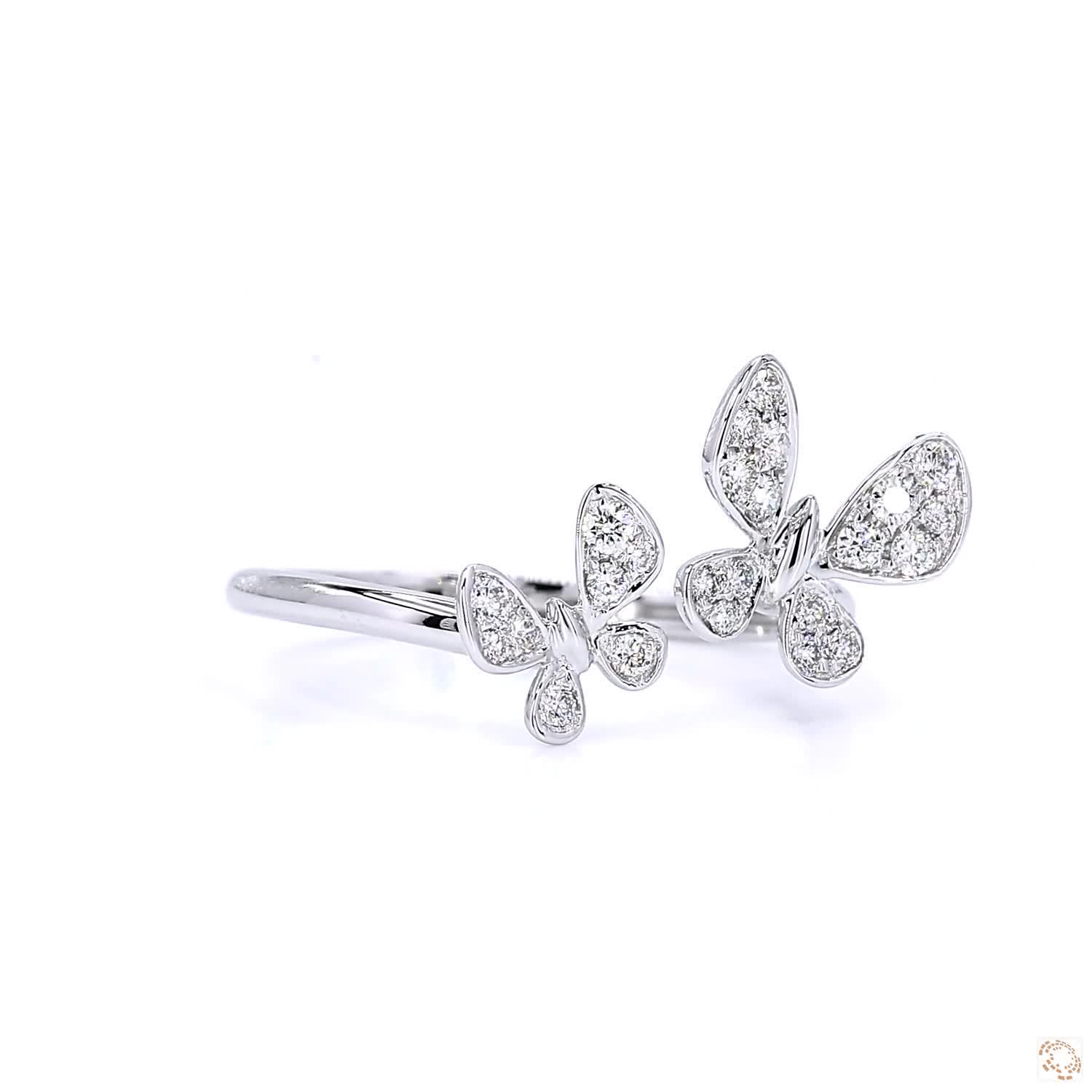 Double Butterfly Diamond Ring (0.22 ct)