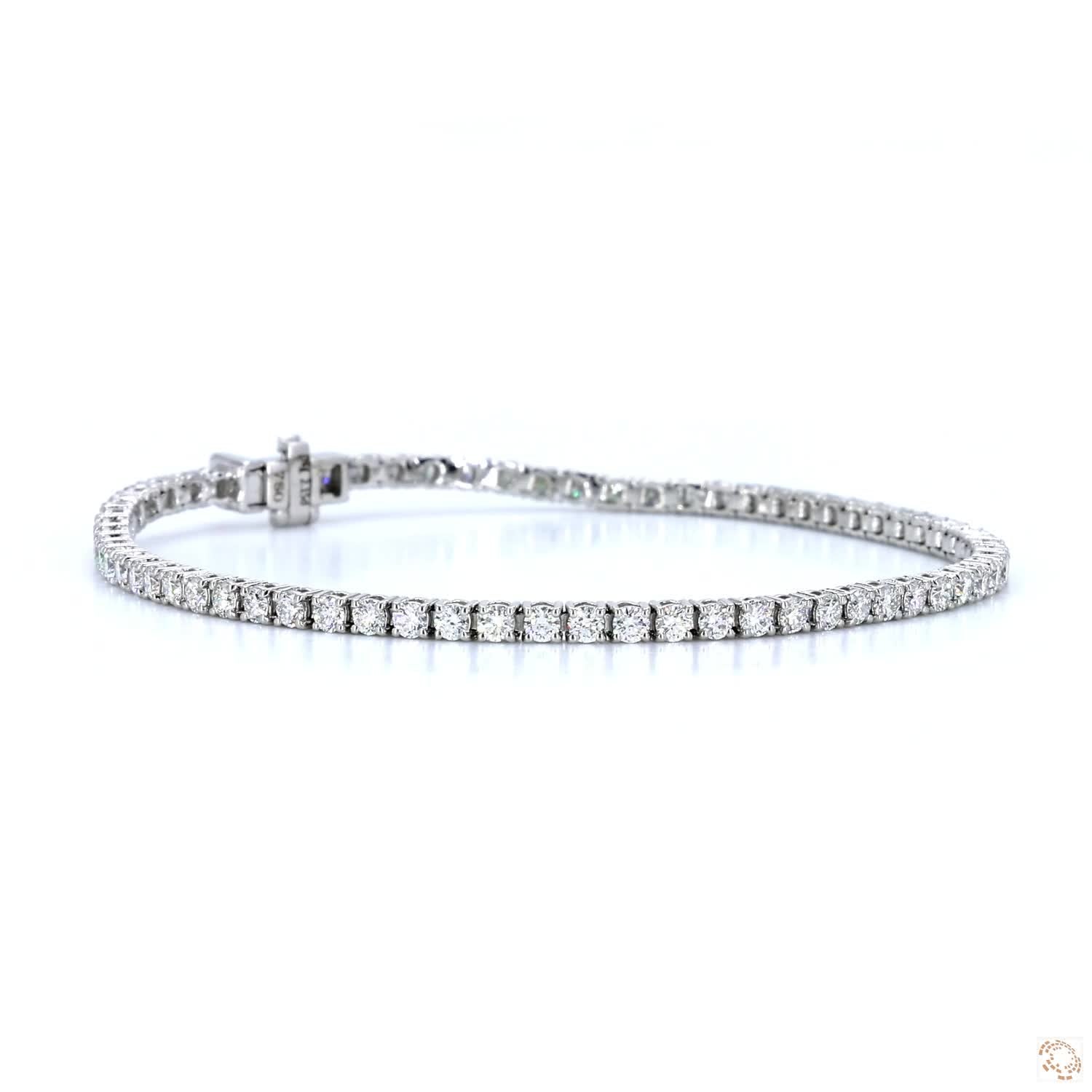 4-Prong Classic Diamond Tennis Bracelet (0.03 ct per diamond)