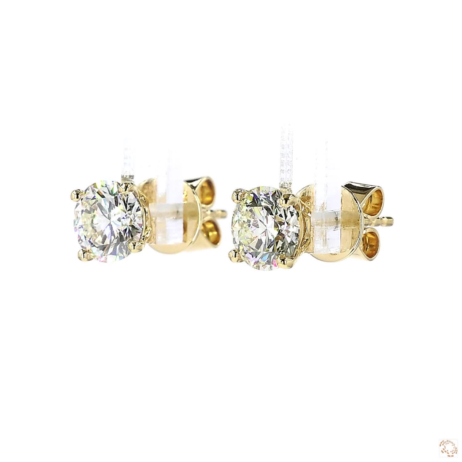 4-Prong Diamond Stud Earrings (1ct. per diamond)