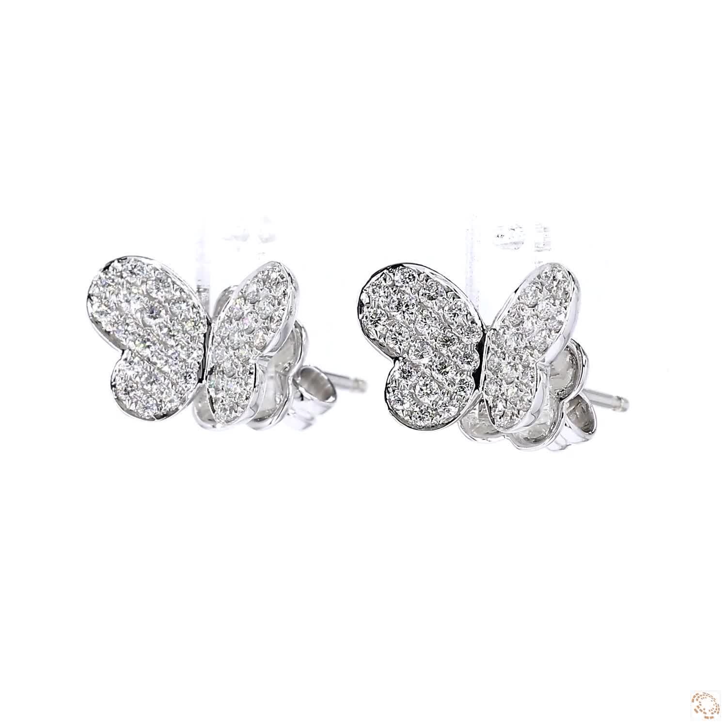 Double Butterfly Diamond Stud Earrings (0.46 ct. tw.)